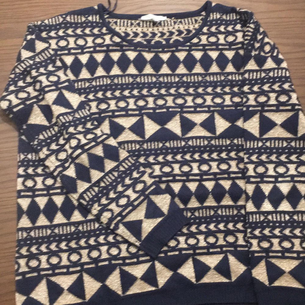 Blue and gold sweater